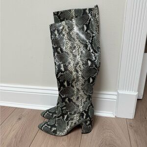 Beautiful snake print boots purchased at Nordstrom.